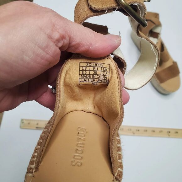 Soludos Sandals Womens Size 8.5 Espadrilles Wedge Travel Boho - Picture 9 of 9